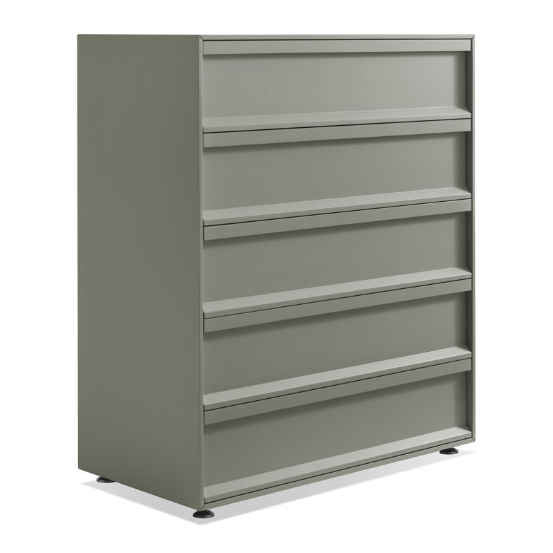 Superchoice 5 Drawer Dresser, Gray Green