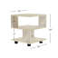 Table de chevet simple cubique ouverte, planche de bois manufacturée en grain naturel clair avec patins en caoutchouc noir-917280487