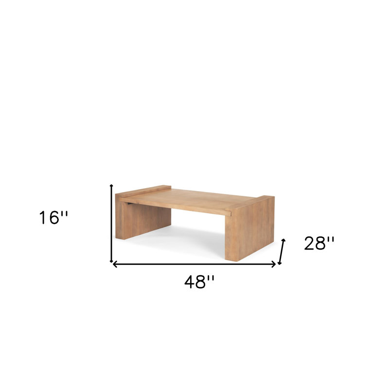 Table basse 48 "en bois massif naturel