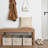 Large Storage Baskets For Shelves, Rectangular Closet Organizers With Handles, Foldable Closet Storage Baskets For Utility Room, 3-Pack, Beige Stripes