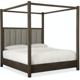 Miramar Tufted Upholstered Low Profile Canopy Bed