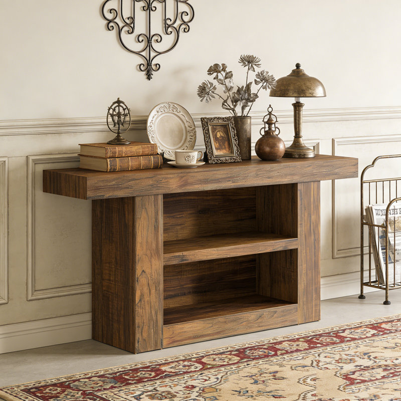 Farmhouse Entryway Console Table with U-Shaped Base