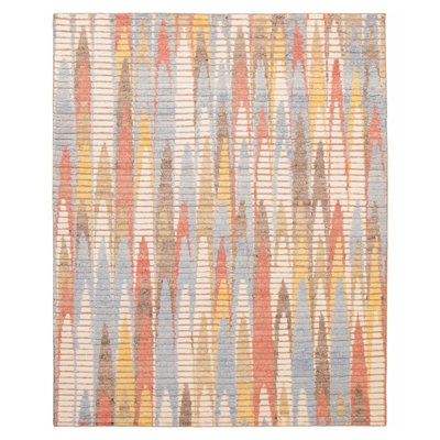 Tapis multicolore unique de 8 pi 0 po x 9 pi 9 po Tangier