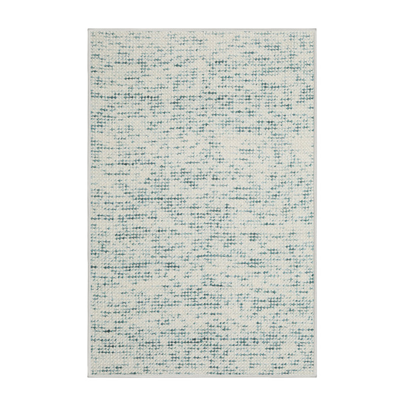 Tapis contemporain gris / vert clair, Rectangle 2 pi x 3 pi