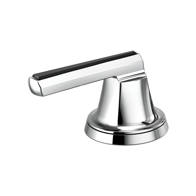 Levoir® Two-Handle Wall Mount Lavatory Faucet - Less Handles, Lever, Polished Chrome, Low