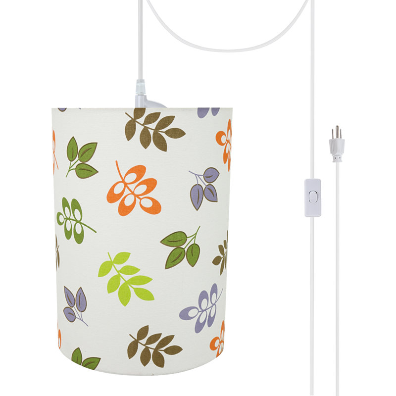 Hebden 1 - Light White Single Pendant, Green/Orange