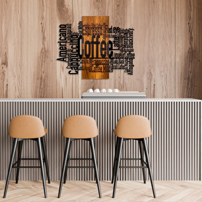 Elegant Wooden Wall Accessory, Walnut & Black, 28.3 x 22.8 x 1.2 inches | 100% Real Wood (Thickness: 1.2 inches) & Metal (Thickness: 0.06 inches) | Unique Decorative Piece for Living Room, Bedroom, or Office