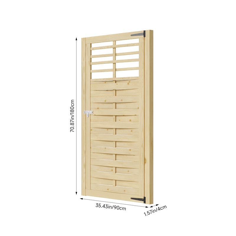 Wooden Garden Gate with Door Latch