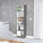 Sutton Slim Bookcase with Modern 5-Shelf Design-1904028579-1888429275