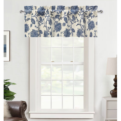 Jasinski Linen Blend Blackout Thermal Insulated Energy Saving Privacy Window Linen Curtain Valance Rod Pocket 2 Layers Single