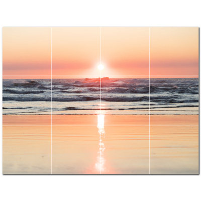 Murale décorative en céramique 8 po x 8 po Sunset