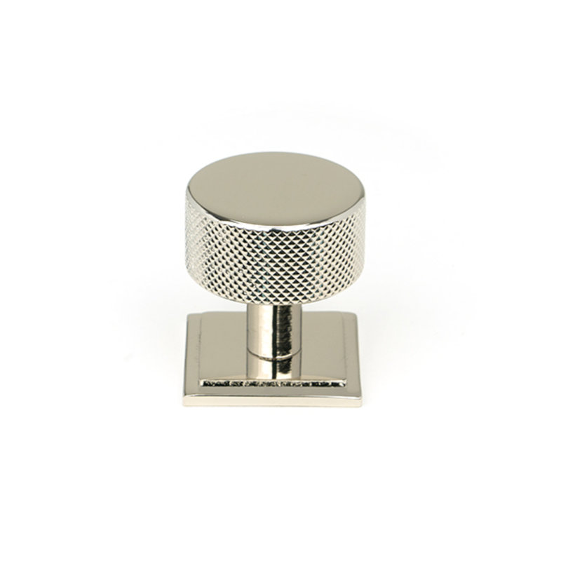 32mm Square Knob, Polished Nickel