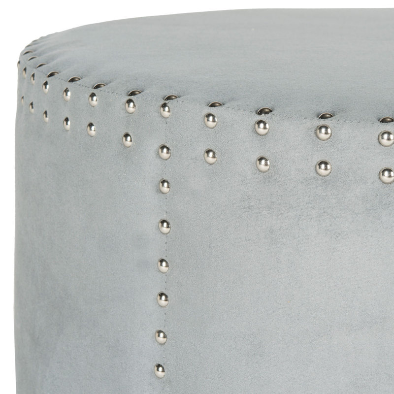 Upholstered Ottoman, Gray
