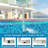 Pool Fountain Dual Spray Waterfall for Above Ground and Inground Pools, Adjustable High-Pressure Pool Sprinkler Accessory