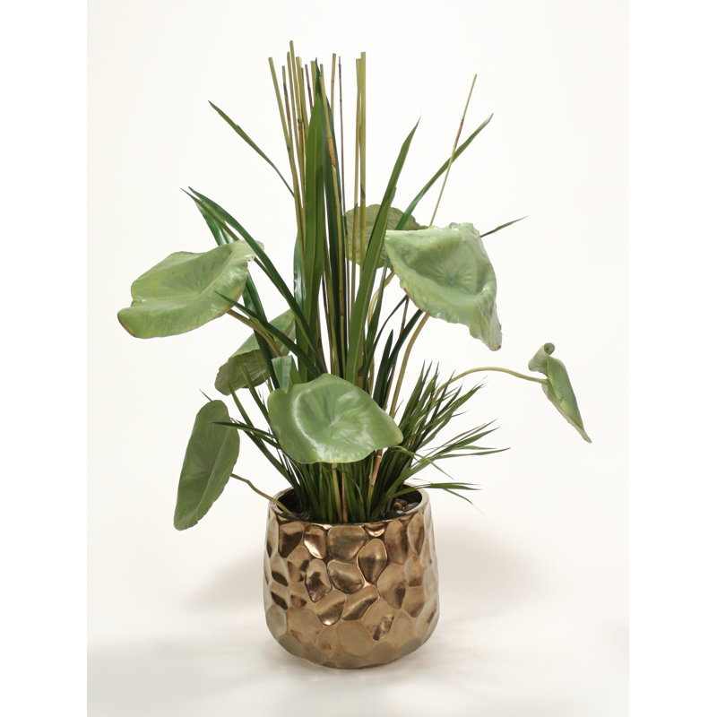 40'' Faux Orchid Plant in Ceramic Planter