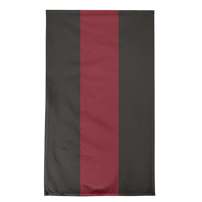 Anaheim Stripe Tea Towel Kitchen Towel, Poly Twill, Black/Brick Red/Black