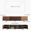 Modern TV Cabinet for 75-Inch TV – TV Stand with Large Storage, Media Console for Living Room & Bedroom, Walnut，Suitable for Living Room and Bedroom-101036742