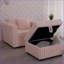 Canapé modulaire de 44,9 po avec rangement Sofas Coussins lavables | Rose clair | En forme de L | Chambre / salon