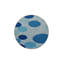 Tapis rond lavable moderne à motif tissé bleu clair-828642203