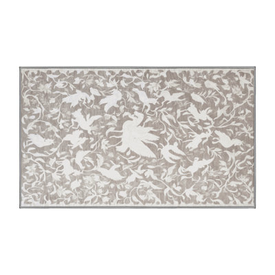 Tapis gris lavable à la machine