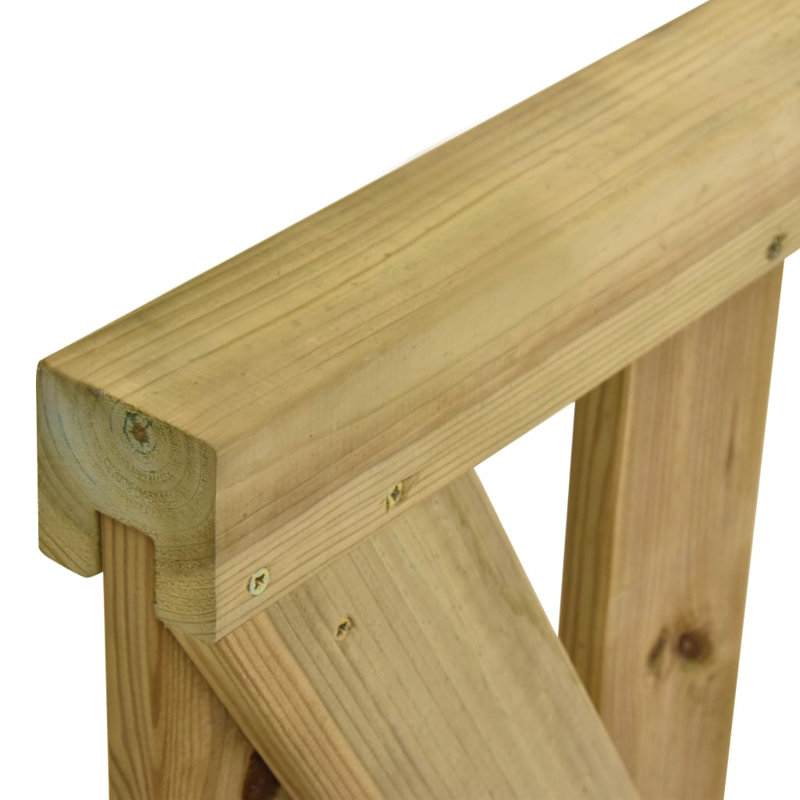 Garden Slats Gate Impregnated Pinewood, 60cm H x 100cm W