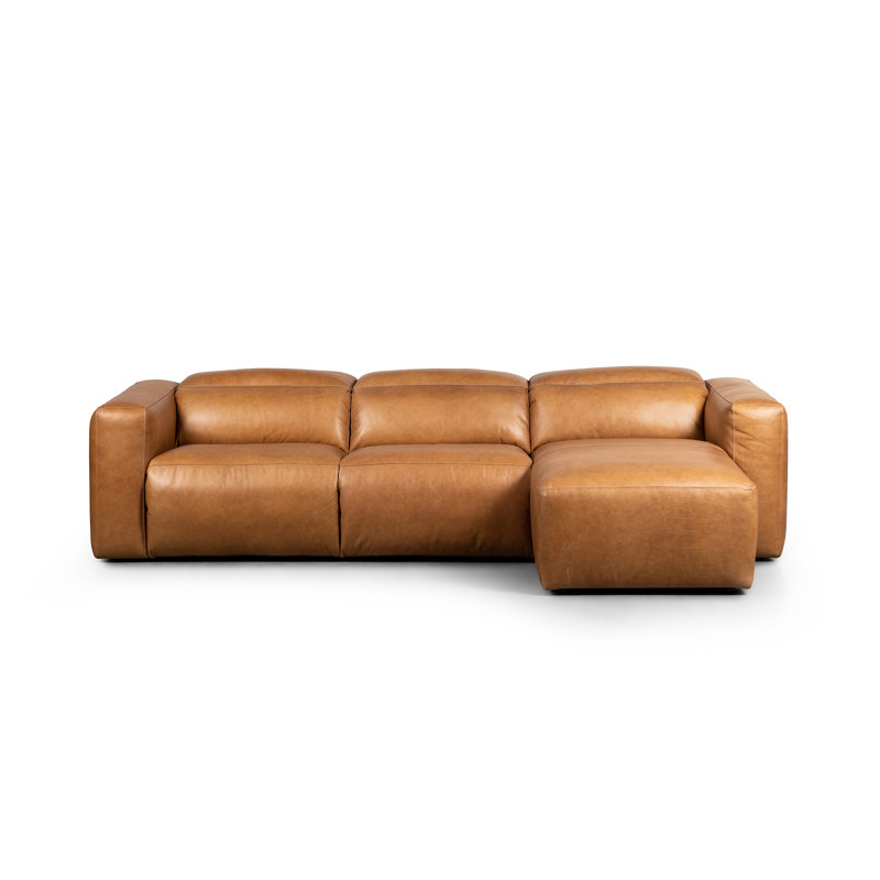 Radley Chaise Sectional, Right Hand Facing, Sonoma Butterscotch Top Grain Leather