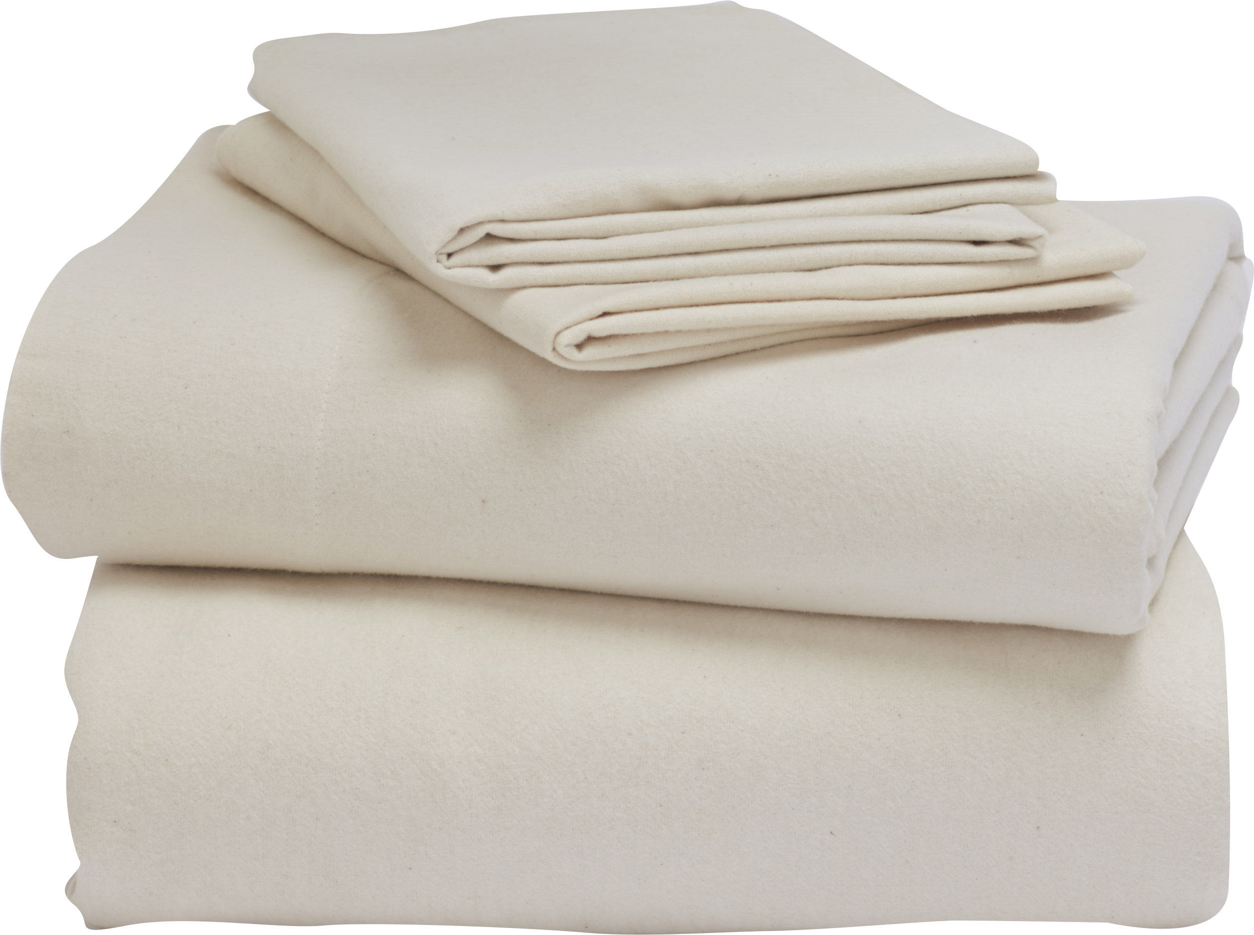 Coyuchi Cloud 100% Cotton Flannel Sheet (King Set with 2 standard pillow cases and 2 king size pillow cases)