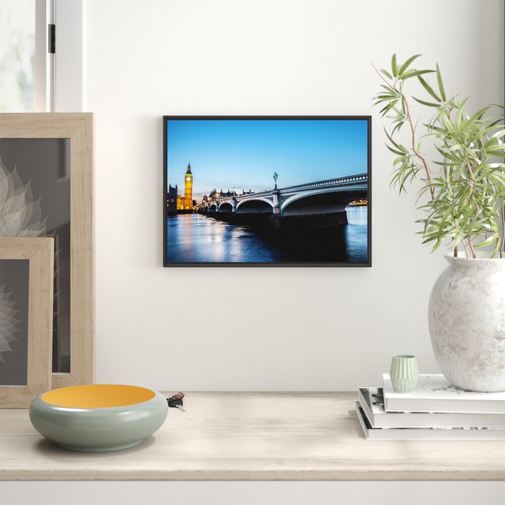 Gerahmtes Wandbild Westminster Bridge Big Ben