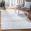 Tapis oriental ivoire / bleu marine en laine touffeté à la main Ambr-1214602257