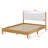 Solid Wooden Bed With  Upholstered Headboard