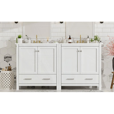 Ensemble de meuble-lavabo double 60 po
