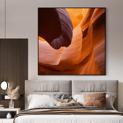 Très grande reproduction d'art sur toile - Paysage naturel, paysage moderne, œuvre d'art, décor pour le salon ou la chambre à coucher - «Assemblage requis du cadre (cadre non fini)»