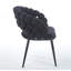 Chaise noire moderne avec pieds en fer de couleur dorée