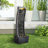 Barcot 38" Indoor/Outdoor Curved Waterfall Fountain with LED Lights in Faux Slate-1432217110