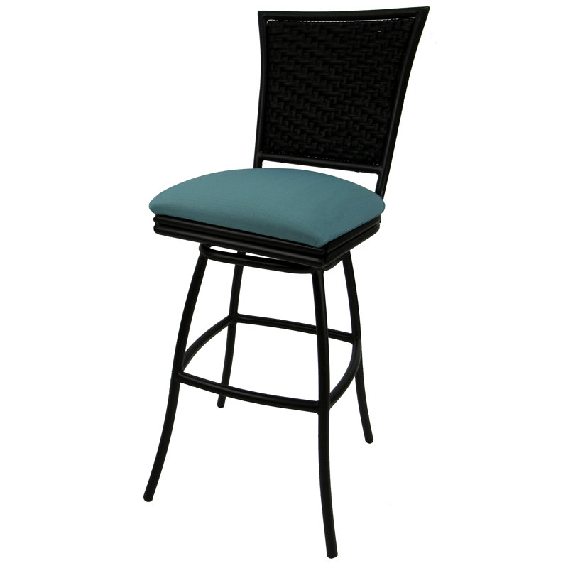 Tabouret de bar 30 po, Lin rouge, Brun, Très grand (siège d'une hauteur de 34 po)