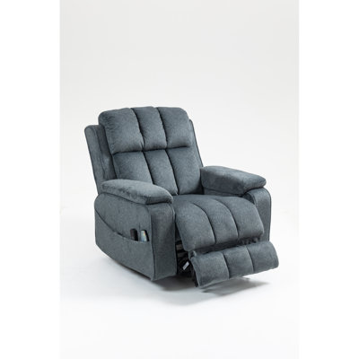 Large Chenille Recliners With Heat, Massage, And Storage For Home Relaxation