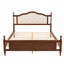 Lit en bois de pin avec tête de lit tapissier et pied de lit à panneau-368915518