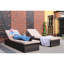 Tyndale 195cm Long Reclining Single Sun Lounger with Cushions and Table-353590904-353590905