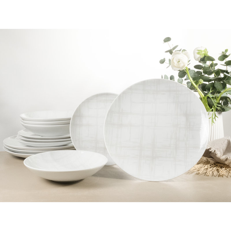 Shabby Chic Piece Porcelain China Dinnerware Set - Service for 4