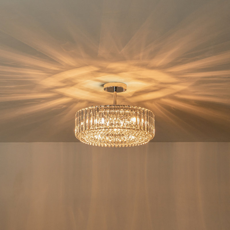 Irenej Semi Flush Mount, Polished Chrome