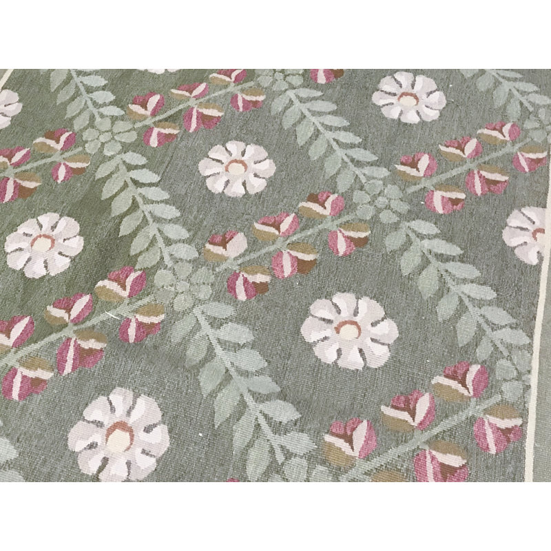 Hand-Knotted High-Quality Gray Runner