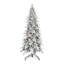Arbre de Noël floqué à charnières en PE / PVC avec pommes de pin naturelles et support en métal stable-115464145