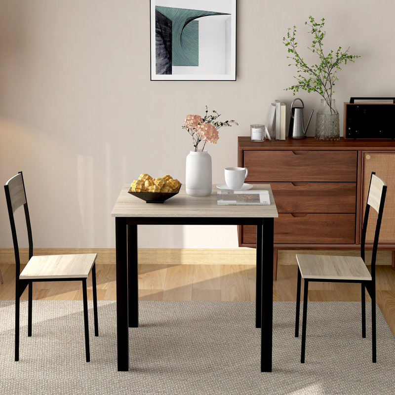 Ingiburgh 2 - Person Dining Set, Grey, Grey, 70cm L x 70cm W x 75cm H