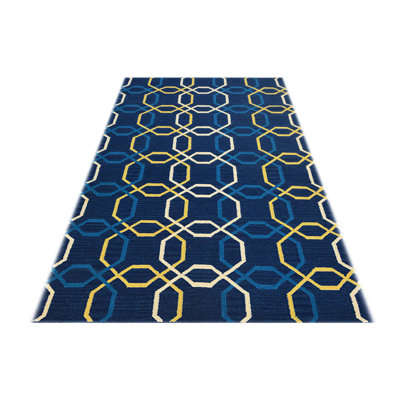Simona Geometric Wool Hand Woven Area Rug
