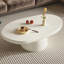Table basse ovale blanc crème