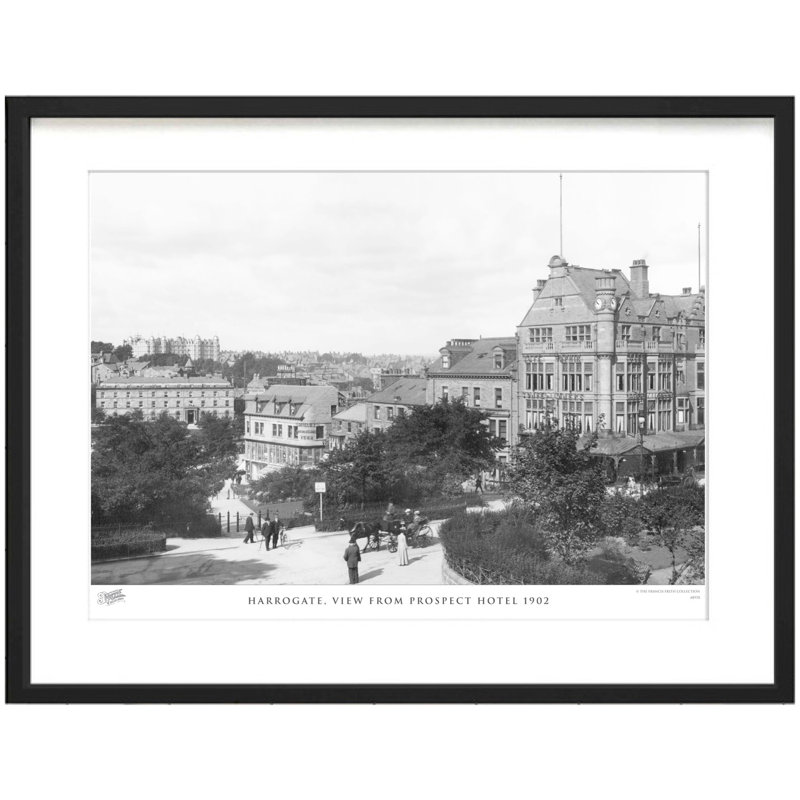 Harrogate, View From Prospect Hotel 1902 - Single Picture Frame Print, 40cm H x 50cm W x 2.3cm D