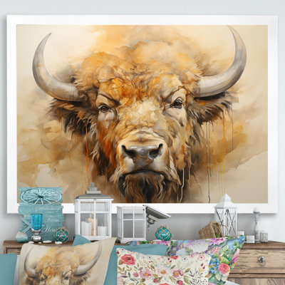 " Minimalism Bison Head "