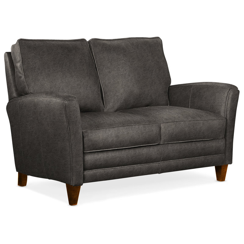 Zion Loveseat, Empyrean Mist Genuine Leather, New Classiques