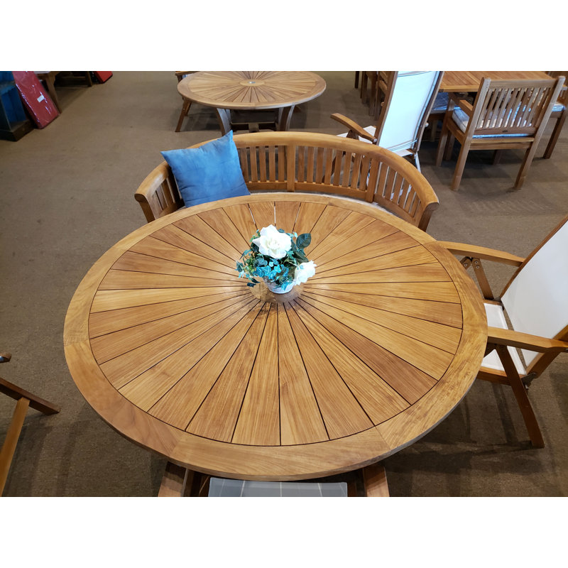 Forsberg Outdoor Round Teak Dining Table