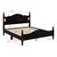 Structure de lit plateforme en bois, lit plateforme de style rétro avec support en lattes de bois-696210965